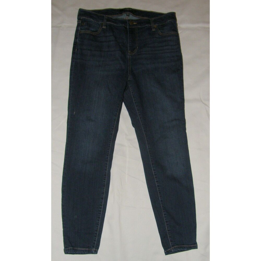 LIVERPOOL Dark Denim Plus Sz 14 Casual Wear Stretchy ABBY High Rise Ankle Jeans